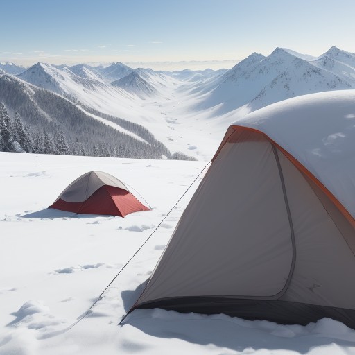【登山】稜線の体感温度 | 計算方法と服装の選び方 をイメージした 冬、山 の写真
