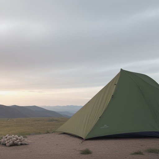 【キャンプ】強風時のテント固定方法 | 飛ばされないための設営コツ をイメージした自然風景の写真