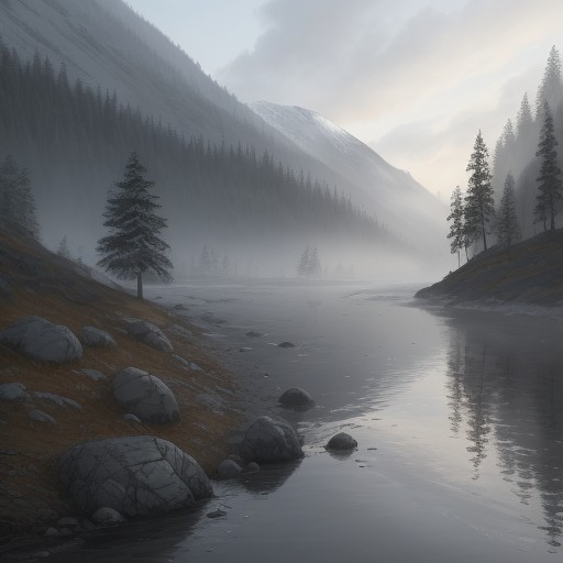 【川釣り】早朝の霧への対策 | 道具選びと注意点 をイメージした 川 の写真