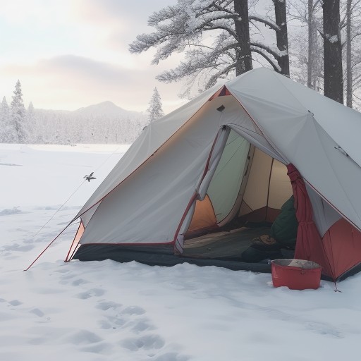 【キャンプ】初心者が身につけるスキルの順番 | 道具選びと火起こしのコツ をイメージした 冬 の写真
