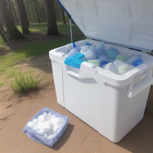 【クーラーボックス】汚れを落とす洗い方 | 準備から片付けまで をイメージした 夏 の写真