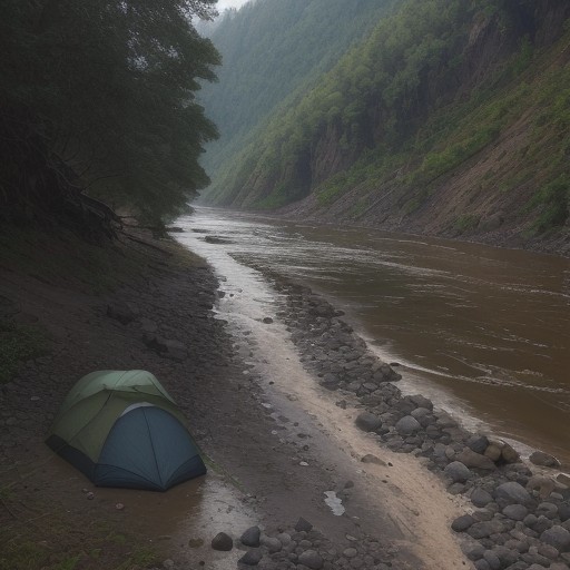 【増水】川の濁りと水位の変化 | 見極め方と判断基準 をイメージした 川 の写真