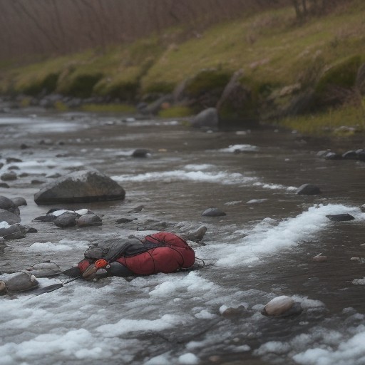 【川釣り】雨が水量に与える影響 | 釣果が変わるタイミングと判断基準 をイメージした 冬、川 の写真