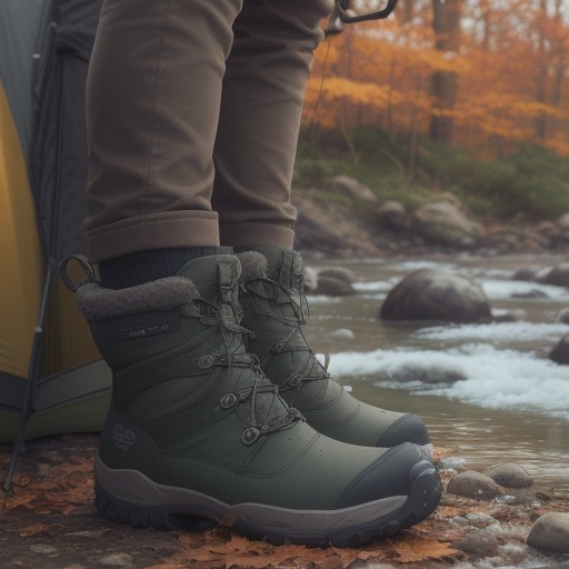 【ウェーダー】防水シューズの選び方 | 川釣りの足元対策 をイメージした 冬、川 の写真