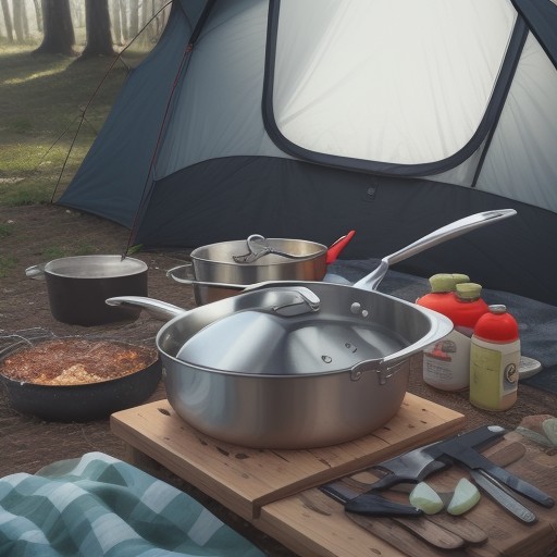 【キャンプ料理】片付けの手間を減らす方法 | おすすめの道具と手順 をイメージした自然風景の写真