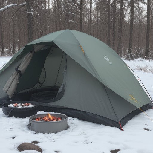 【キャンプ】初心者が準備すべき道具 | 設営と片付けのコツ をイメージした 冬 の写真