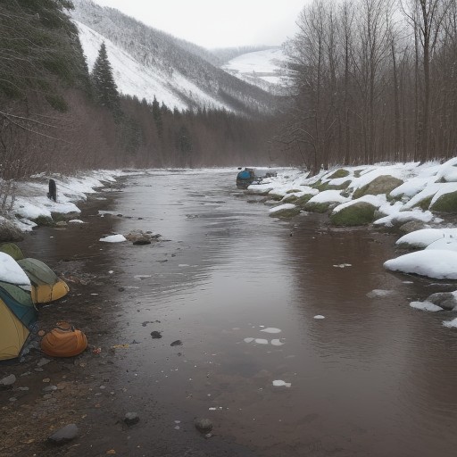【ウェーダー】浸水を防ぐ方法 | 釣りで足元を乾いたままに保つコツ をイメージした 冬 の写真