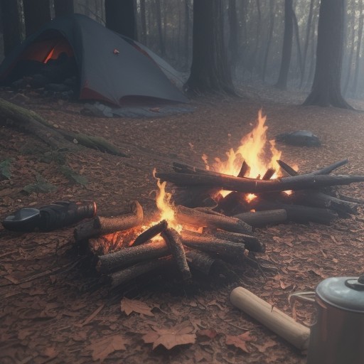 【焚き火】後片付けのコツ | 灰の処理と地面の戻し方 をイメージした自然風景の写真