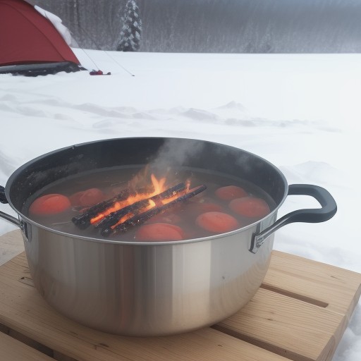 【冬キャンプ】寒い外で食べる温かい料理 | おすすめの簡単レシピ集 をイメージした 冬 の写真