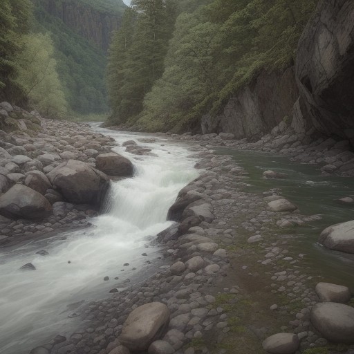 【急流】川の危険箇所を見分ける方法 | 安全なルート選びのポイント をイメージした 川 の写真