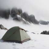 【登山】霧での視界回復待ち | 山頂で過ごした時間と判断基準 をイメージした 広角の風景、山 の写真