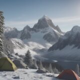 【登山】稜線の強い日差し | 疲労度を下げる対策と準備 をイメージした 広角の風景、山、稜線 の写真