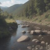【自作網】川で生き物を集める方法 | 材料と作り方を紹介 をイメージした 広角の風景、川 の写真