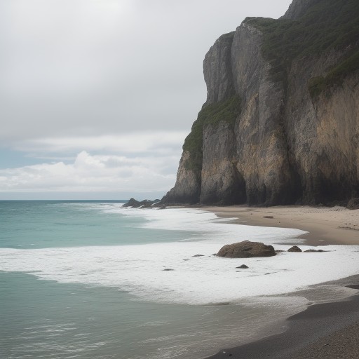 【離岸流】風向きと流れの関係 | 海での安全な泳ぎ方 をイメージした 広角の風景 の写真