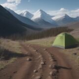 【登山靴】ぬかるむ道に合う選び方 | 足元の汚れを防ぐポイント をイメージした 広角の風景、ハイキング の写真