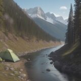 【川の危険生物】遭遇したときの対処法 | 安全な釣りと遊び方 をイメージした 広角の風景、川 の写真
