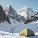 【登山】初心者が意識したい呼吸法 | 疲れにくい歩き方のコツ をイメージした 広角の風景、山 の写真