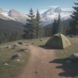 【登山靴】泥汚れを落とす手順 | 正しい手入れの方法 をイメージした 広角の風景、ハイキング の写真