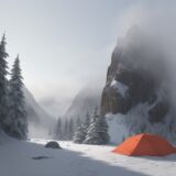 【登山】霧で視界が遮られた時の判断 | 回復の目安と安全な待ち方 をイメージした 広角の風景、山 の写真