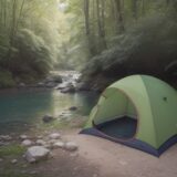 【虫除け】子供への塗り方とコツ | 川遊びでの対策方法 をイメージした 広角の風景、川 の写真