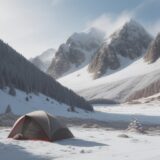 【冬山】霜による路面への影響 | 登山中の歩き方と対策 をイメージした 広角の風景、山、冬、ハイキング の写真