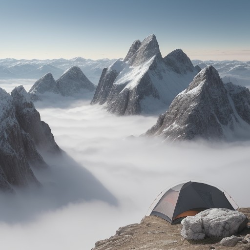【登山】稜線の霧での停滞判断 | 安全に下山するためのルール をイメージした 広角の風景、山、稜線 の写真
