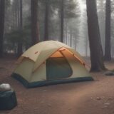 【焚き火】キャンプでの火傷 | 正しい応急処置と対処法 をイメージした 広角の風景 の写真