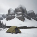 【低体温症】登山の湿度とリスク | 体温を守る装備と対策 をイメージした 広角の風景、山 の写真