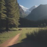 【ゼンマイ】採取の時期と場所 | 山歩きで探すコツ をイメージした 広角の風景、ハイキング の写真