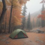 【登山ウェア】秋の重ね着コーディネート | 山での体温調節と服装選び をイメージした 広角の風景、ハイキング、秋 の写真