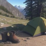【登山シューズ】買い替え時期の見極め方 | ソールの摩耗と劣化を確認する をイメージした 広角の風景、ハイキング の写真