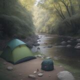 【川釣り】虫除けが必要な時期 | 対策と準備のポイント をイメージした 広角の風景、川 の写真