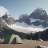 【登山】足元の視線と遠くの景色 | 安全に歩くための目線のコツ をイメージした 広角の風景、山 の写真