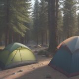 【キャンプ】疲れが出るサイン | 体に現れる兆候と対処法 をイメージした 広角の風景 の写真