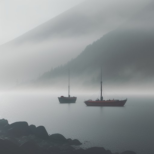 【海霧】釣り船での視界悪化 | 回避策と安全な帰り方 をイメージした 広角の風景 の写真