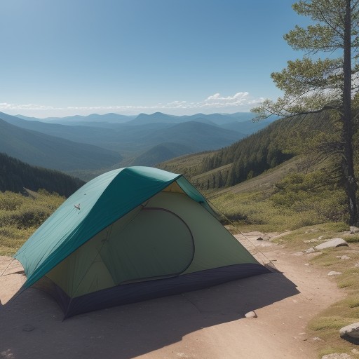 【山登り】真夏の避暑地へ行く | 高原の風に吹かれる登山道 をイメージした 広角の風景、山、夏、登山道、ハイキング の写真