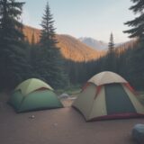 【キャンプ】救急処置アプリの使い方 | 野外での怪我への備え をイメージした 広角の風景 の写真