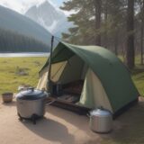 【キャンプクッカー】炊飯専用モデルの選び方 | 失敗しない道具選びのポイント をイメージした 広角の風景 の写真