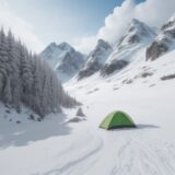 【雪崩】回避ルートの選び方 | 冬山登山の安全な歩き方 をイメージした 広角の風景、山、冬 の写真