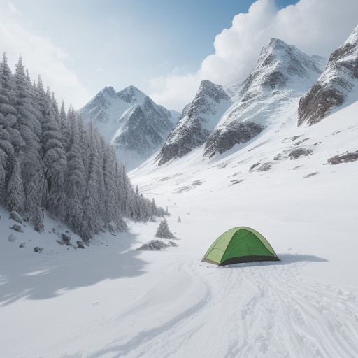 【雪崩】回避ルートの選び方 | 冬山登山の安全な歩き方 をイメージした 広角の風景、山、冬 の写真