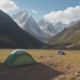 【山菜採取】春の山での虫除け対策 | おすすめの道具と方法 をイメージした 広角の風景、山、春 の写真