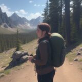 【登山ザック】正しい背負い方の手順 | 肩や腰への負担を減らすコツ をイメージした 広角の風景、ハイキング の写真