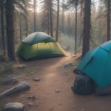 【アウトドア】怪我を防ぐ準備 | 山歩きの安全な道具選び をイメージした 広角の風景、ハイキング の写真