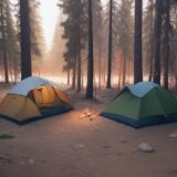 【キャンプバーナー】火災事例から学ぶ | 安全な使い方のポイント をイメージした 広角の風景 の写真