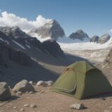 【登山用テント】汚れを落とす方法 | 素材に合わせた手入れの手順 をイメージした 広角の風景、山 の写真