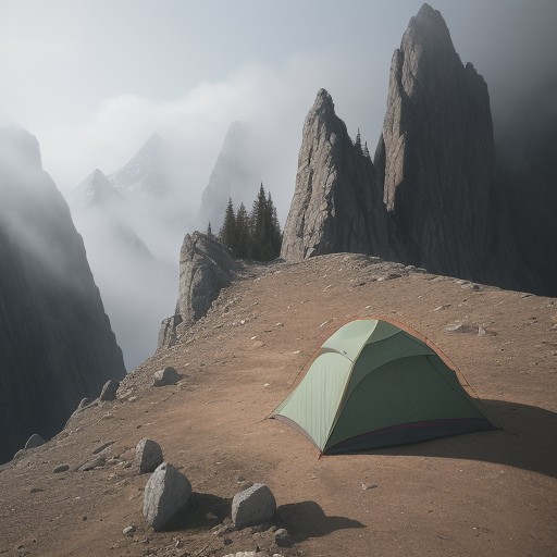 【登山】霧が出たときの停滞判断 | 安全な下山への基準 をイメージした 広角の風景、山 の写真