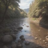 【沢足袋】川歩きの寿命 | 交換時期と使い方のコツ をイメージした 広角の風景、川 の写真
