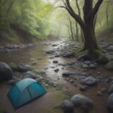 【川の増水】濁りが抜けるタイミング | 見極めるポイントと判断基準 をイメージした 広角の風景、川 の写真