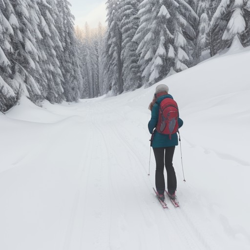 【ウィンタースポーツ】レディースの装備 | 雪道を歩く濡れ対策の選び方 をイメージした 広角の風景、冬、雪景色 の写真