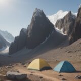 【登山】足腰を鍛えるトレーニング | 疲労を減らす歩き方と習慣 をイメージした 広角の風景、山 の写真
